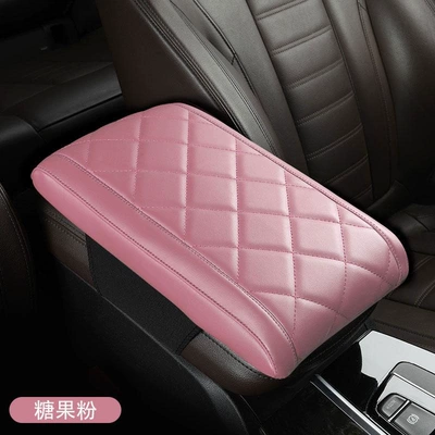 Mat | Armrest box pad - candy-pink-medium-diamond-style-2-in-1