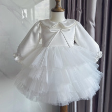 女童生日公主裙抓周一周岁礼服女宝宝花童婚纱礼服蓬蓬裙高端轻奢