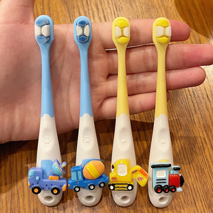 2-12 years old car excavator small locomotive engineering car cartoon cute children toothbrush soft child oral care