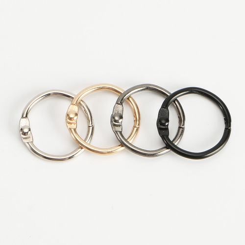 Factory direct binding ins color loose-leaf ring buckle ring metal book ring hand account card ring loose-leaf book opening ring
