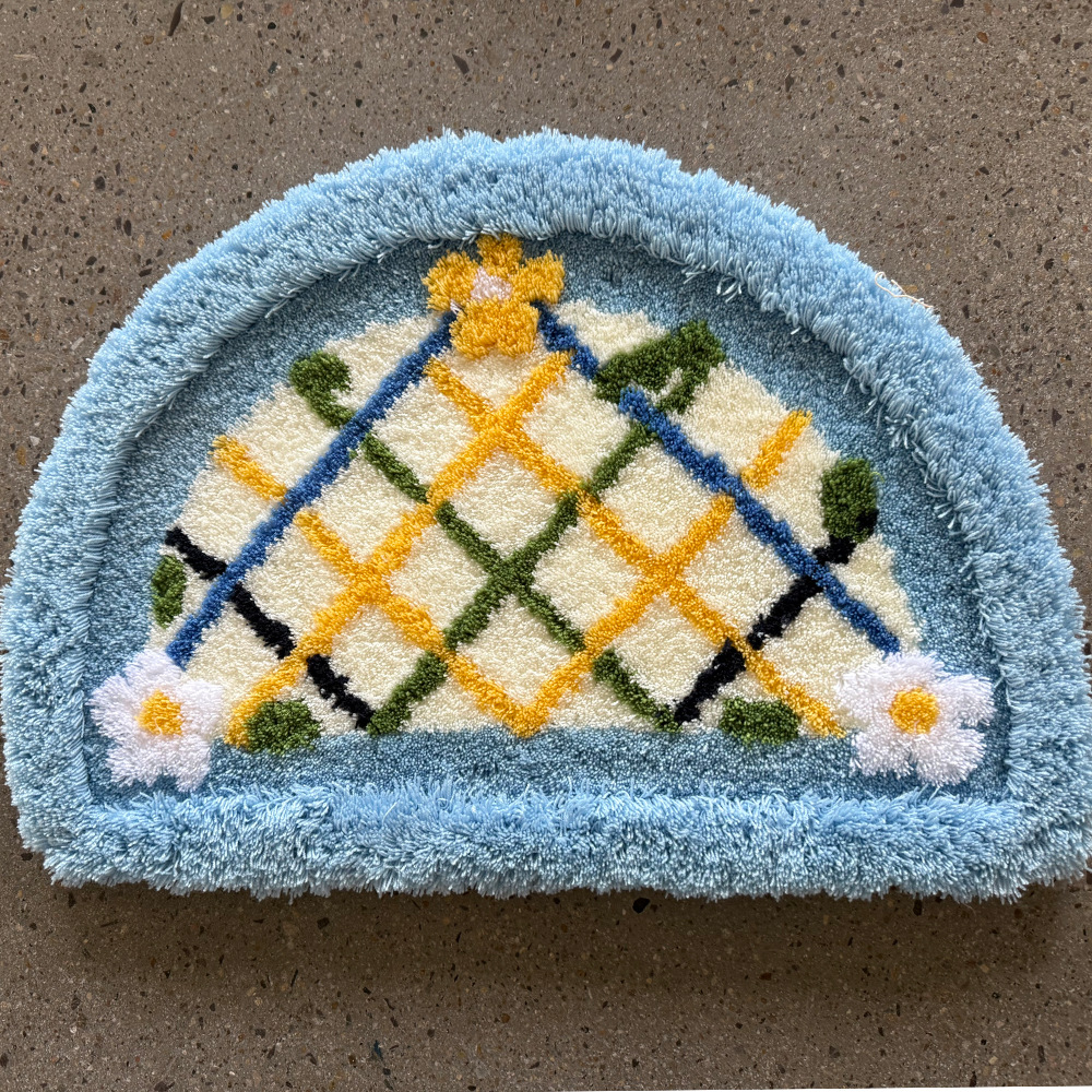 Inodoro esterilla semicircular cuadrilátero pastoral esterilla de baño esterilla de suelo absorción de agua esterilla de piso de uso repetido