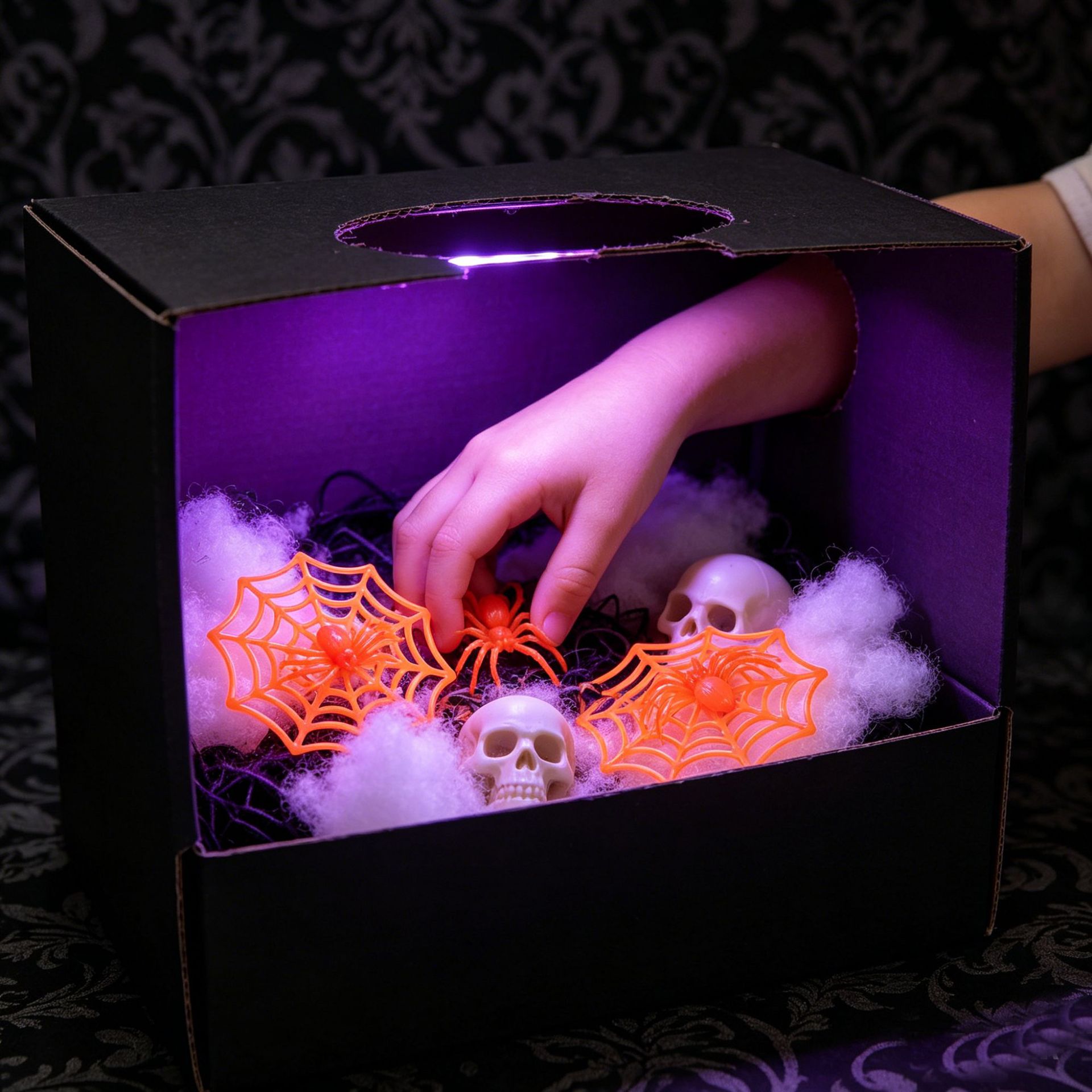 Mini telaraña de halloween, pequeña telaraña de color, dibujos animados de plástico, pequeña telaraña, accesorios decorativos a mano DIY