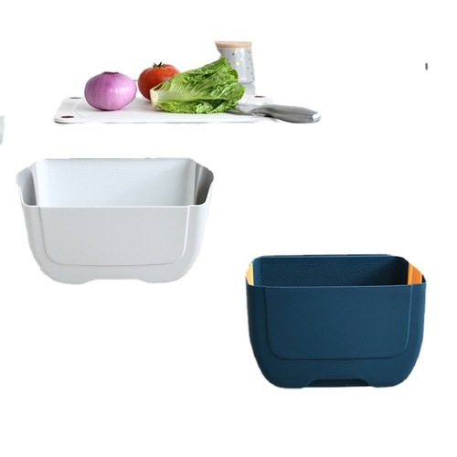 Under-sink wall-mounted kitchen waste bin, wall-mounted car storage bucket, foldable hanging trash can