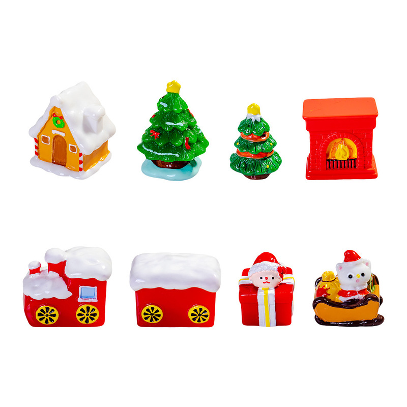 樹脂アクセサリークリーム接着剤手作り diy シーンクリスマスマイクロ風景装飾品漫画立体雪だるま装飾品|undefined