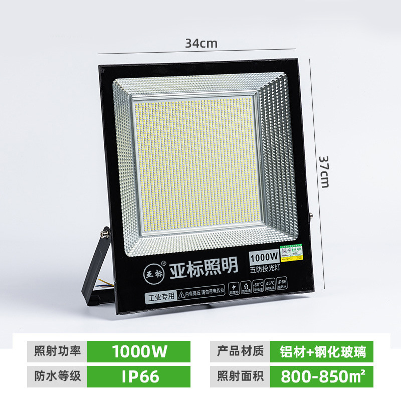 1000w - substandard floodlight - not rechargeable, not solar powered
