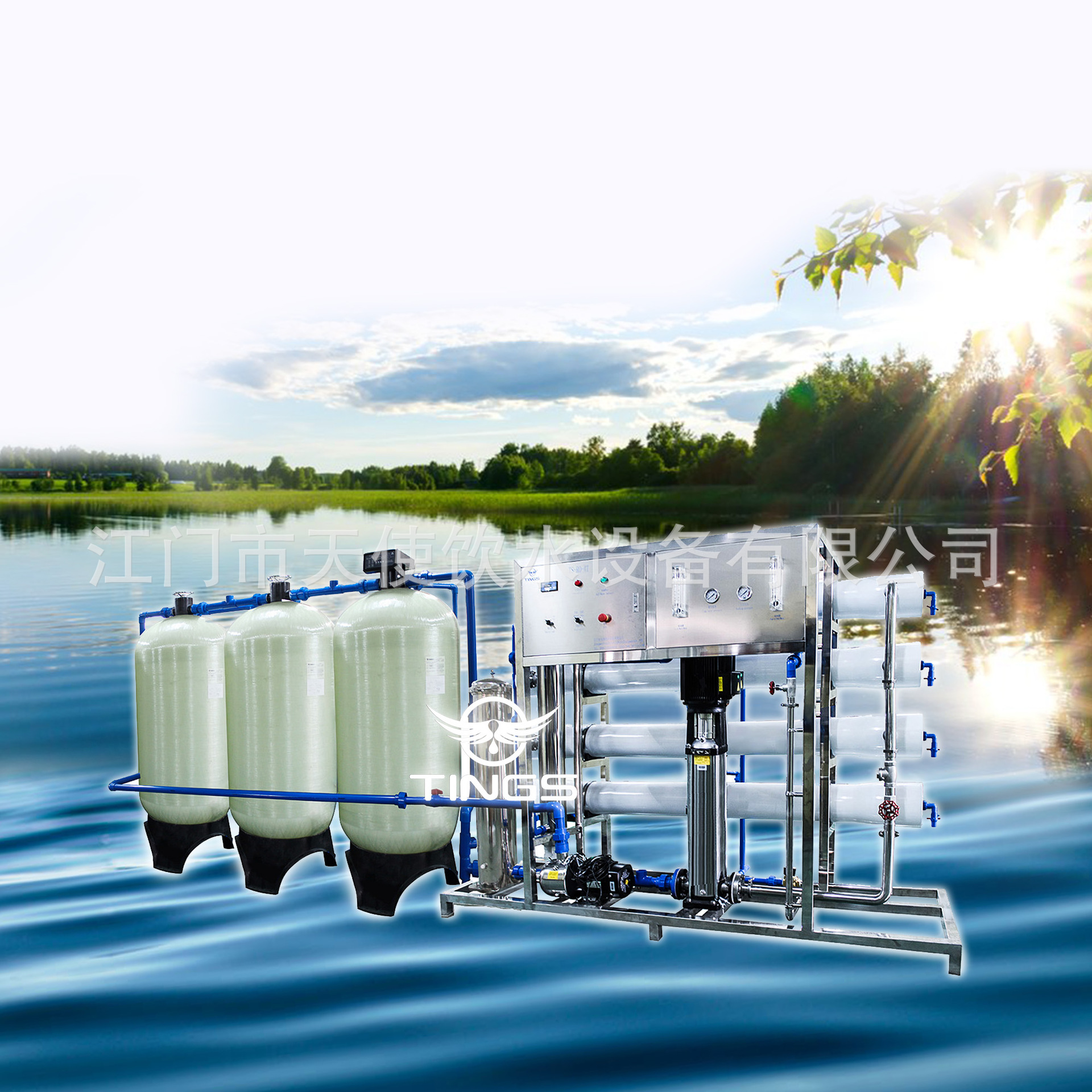 纯化水设备净化车间纯水机制药双级反渗透实验室化妆品厂纯水设备