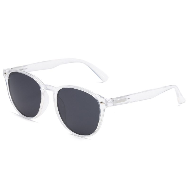 Retro Rivet Sunglasses For Men With Glossy Black Frame And Lens_voghion.com