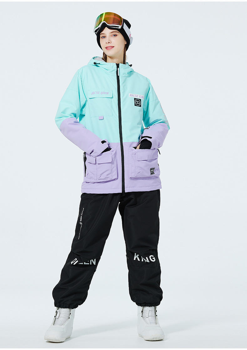 Men's Clothing Ski suit set for men and women couples warm and thick ski suit set single board double board ski suit_viptrois.com