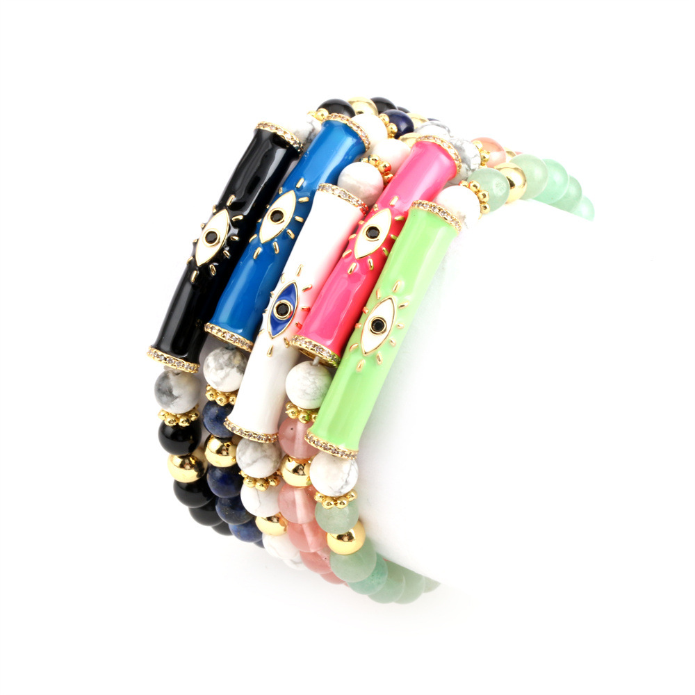 Fashion Eye Copper Enamel Bracelets 1 Piece