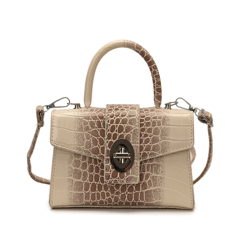 Niche Zhong alta textura portátil cocodrilo pequeño bolso cuadrado para mujeres 2026 nuevo estilo de moda versátil bolso de hombro coreano