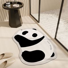 Cartoon Bathroom Absorbent Quick Dry Mat Home Use Lovely Panda Toilet Door Silicone Mud Soft Pad Non-Slip Pad 