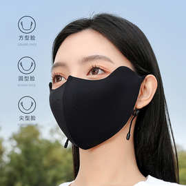 防晒口罩女2025新款高颜值防紫外线凉感面纱防尘开车骑行遮阳面罩