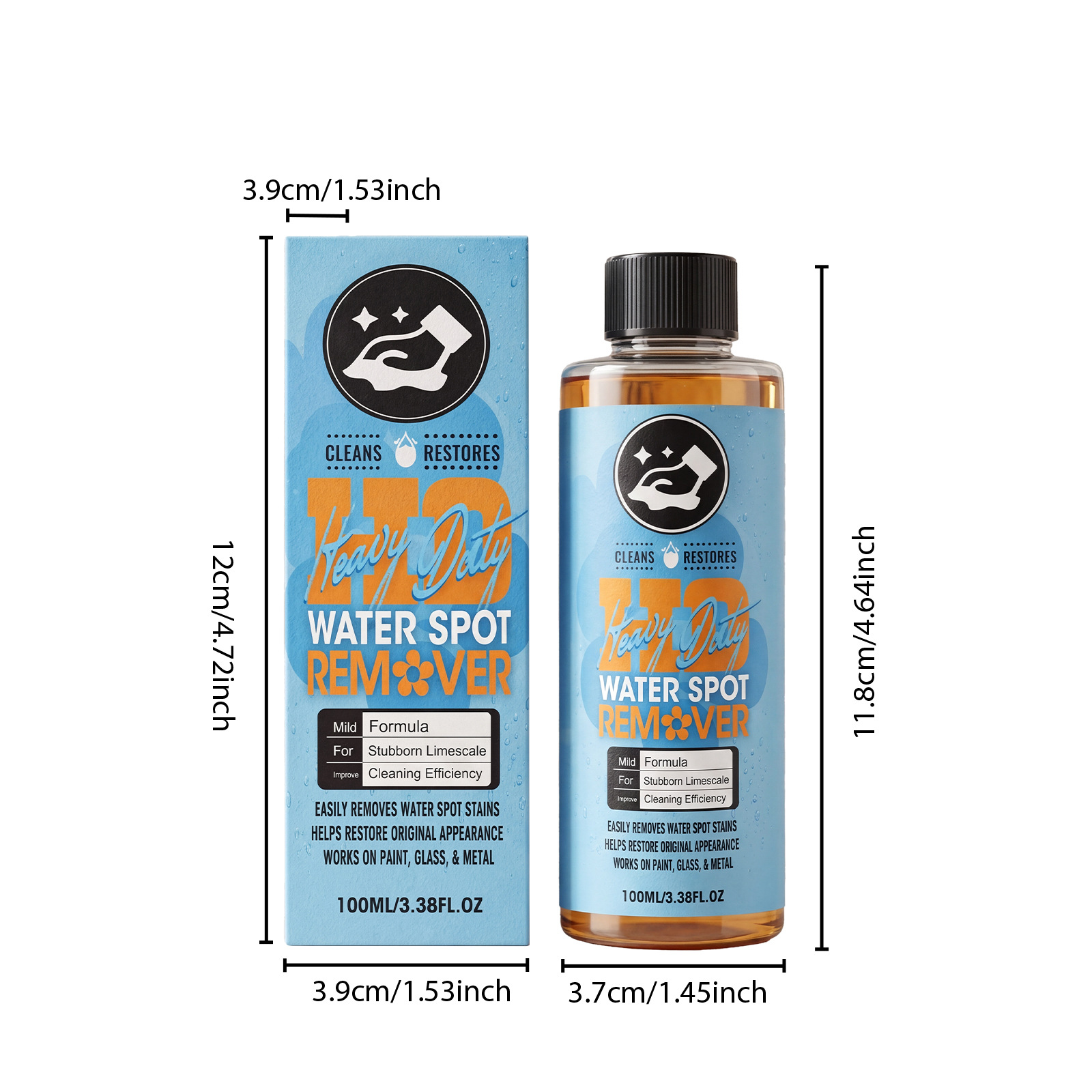 Car Water Stain Cleaner, Convenient Cleaning for Car Windows and Windshields, Daily Shine Maintenance