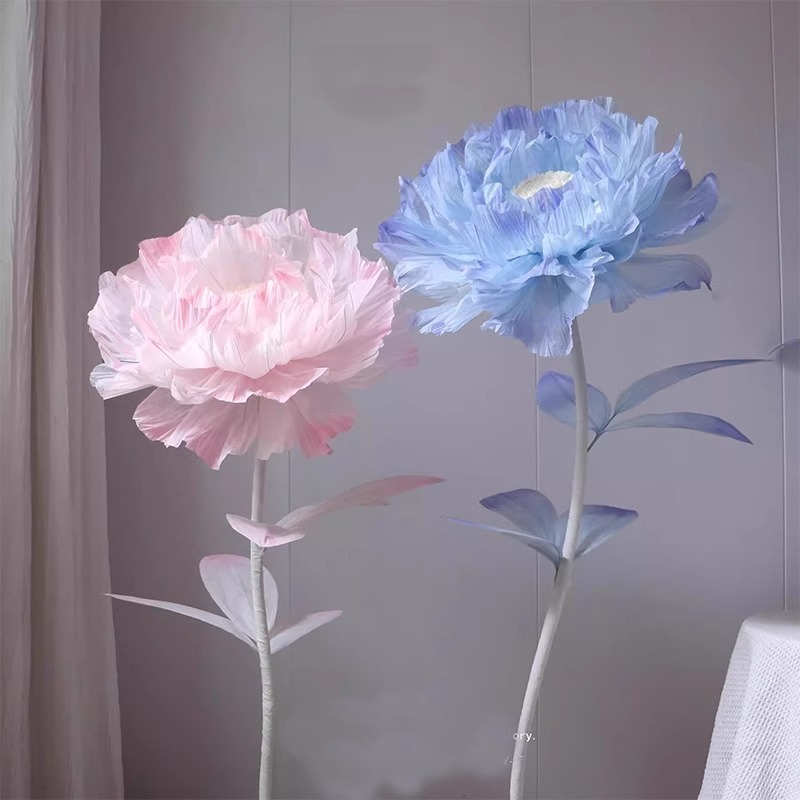 巨型芍药仿真花大型网红花户外粉色丝网花艺美陈橱窗装饰摆件防水|undefined