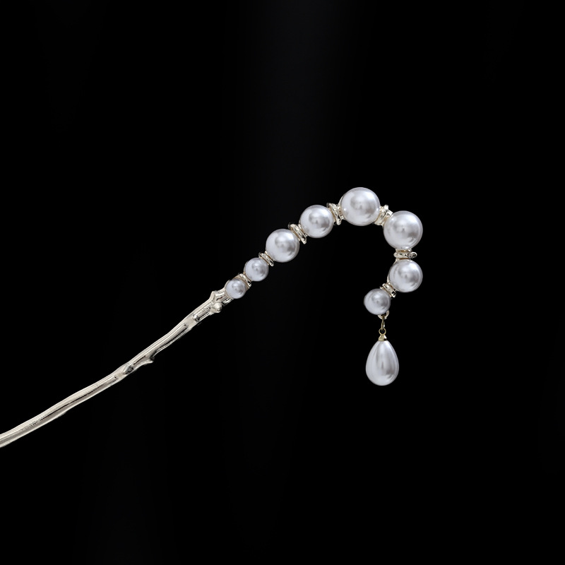 Rosa azul y blanco rhinestone flor horquilla mujeres de alto grado paso sacudida borla rizador de pelo horquilla estilo antiguo hanfu accesorios para el cabello otoño