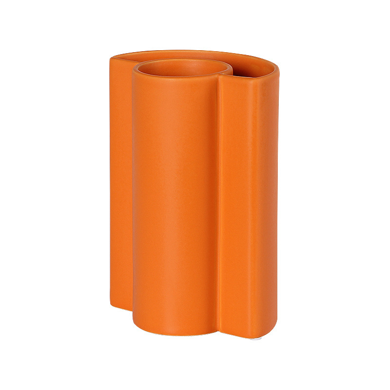 Estilo nórdico arte cerámica Morandi florero colorido creativo salón comedor flor seca arreglo de flores TV decoración del gabinete