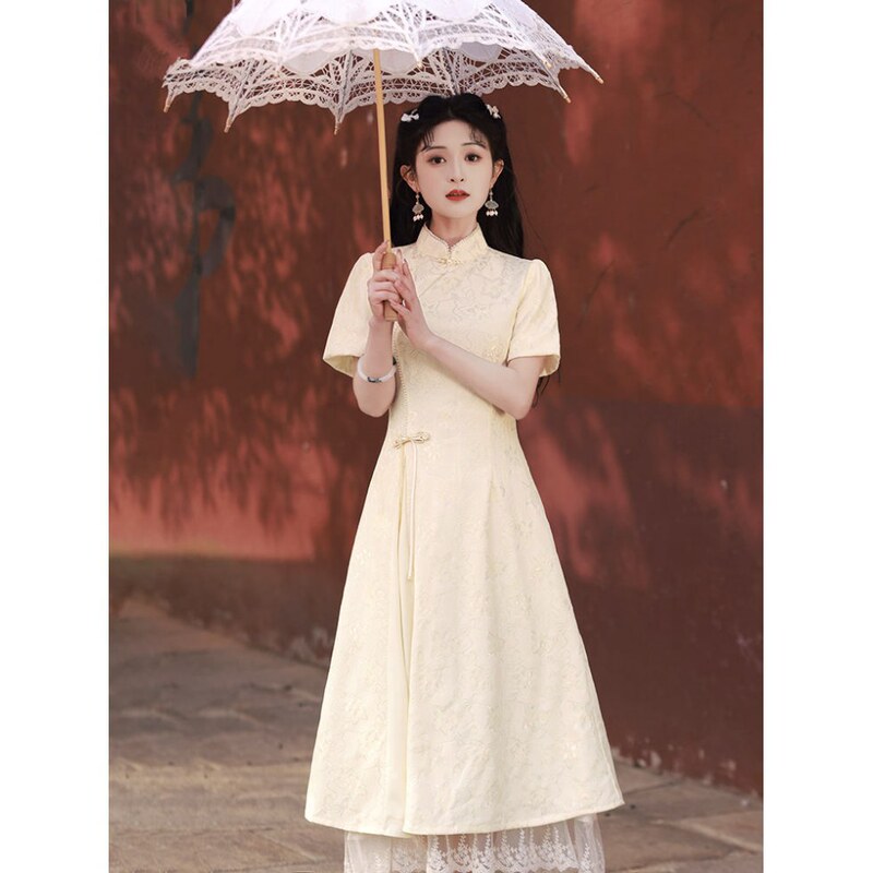 Cheongsam 2025 New Style Slimming Belly Covering Aodai dress New Chinese Style Girl Young Style Daily dress
