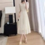 气质修身圆领夏季连衣裙
