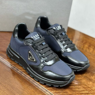2024 New European Men's Shoes Genuine Leather Fashionable Personalized Sports Casual Sneakers Lace-up All-match Running Shoes