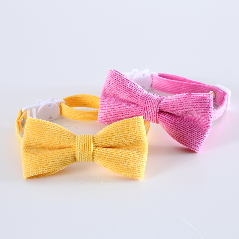 Collar de corbata de color caramelo para mascotas, gato, perro, caballo, arco, accesorios de cumpleaños, anti-asfixia comercio exterior