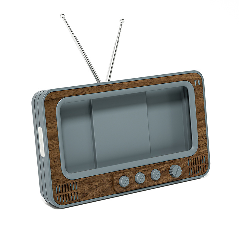 Nuevo soporte de teléfono móvil de escritorio de TV transfronterizo, altavoz de TV retro, soporte perezoso, soporte de teléfono móvil de audio Bluetooth creativo