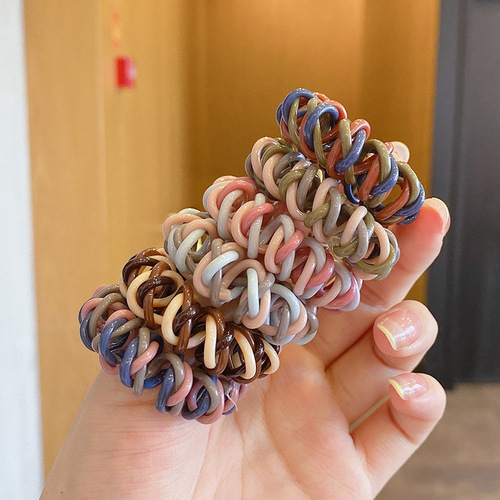 Korean summer phone line hair tie for women, simple and high elasticity hair ribbon, does not hurt hair, rubber band for tying hair