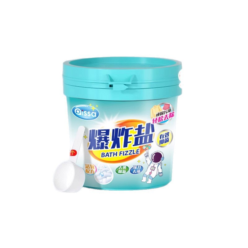 Polvo blanqueador de color para bebés fuerte para eliminar manchas, blanqueador amarillento, productos de limpieza de ropa blanca, sal explosiva, lavandería