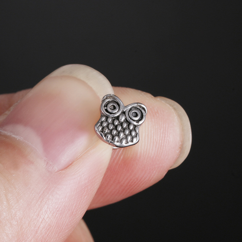 Fashion Owl Frog Skull Stainless Steel Carving lip stud 1 Piece
