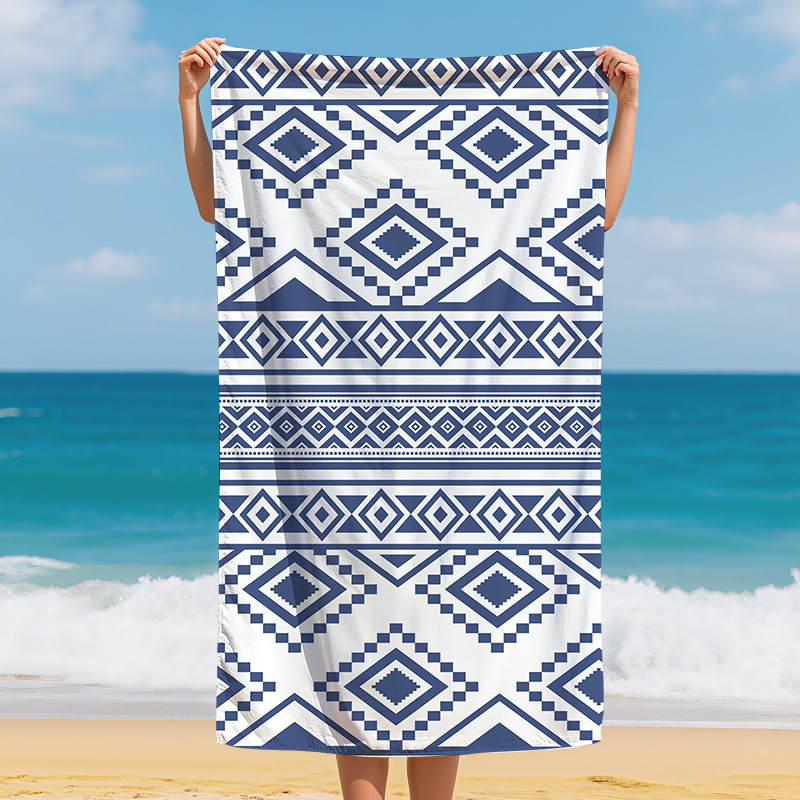 Transfronterizo amazónica microfibra toalla de playa instantánea de secado rápido impresión de agua toalla de baño de playa toalla de baño de playa