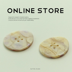 MOSN Colorful Pearl Glossy Button Four-Eye Resin Button Shirt Jacket Suit Coat Cardigan Decorative Button