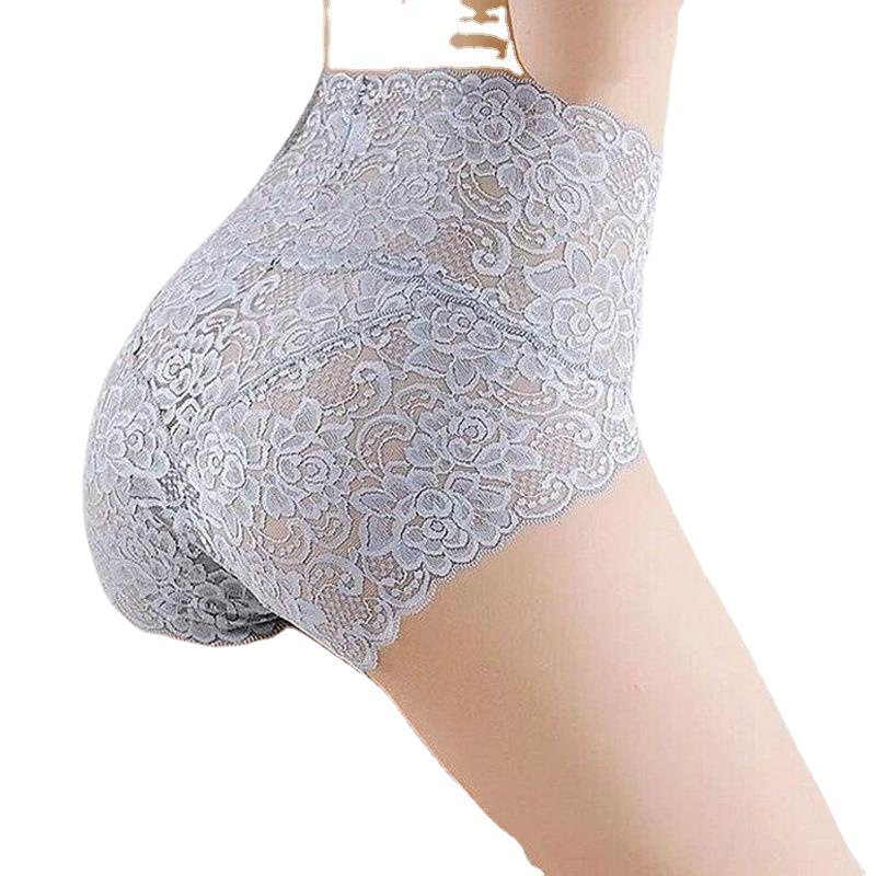 Nueva cintura alta sexy encaje ropa interior de las mujeres puro algodón transpirable cadera elevación puro algodón más tamaño calzoncillos mujeres venta al por mayor