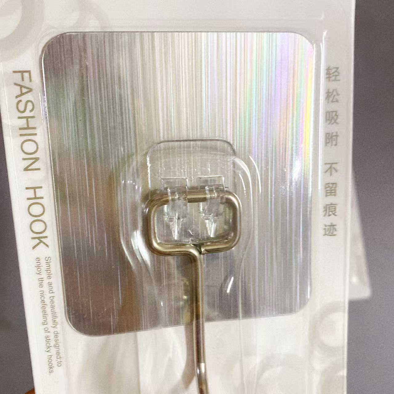 Gran gancho de acero inoxidable gancho adhesivo sin marcas sin perforación gancho adhesivo láser baño de cocina puerta detrás de la pared gancho de almacenes