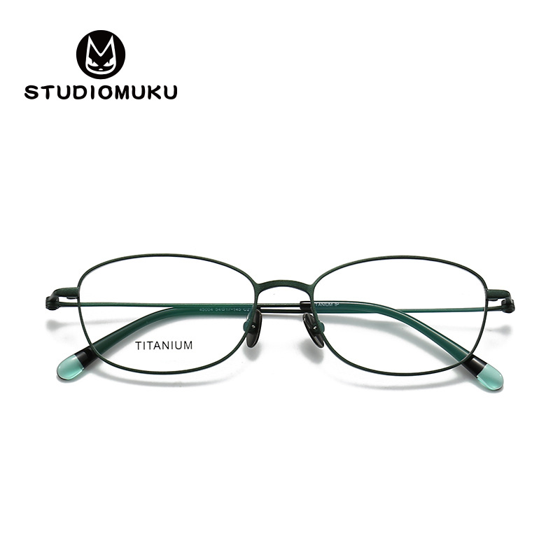 Gafas de madera STUDIOMUKU mejoran la apariencia, cambian el temperamento, montura de gafas ovaladas, montura de gafas retro exquisita