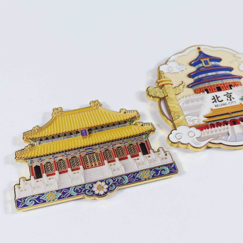 金属製北京冷蔵庫マグネット新中国風北京紫禁城旅行お土産金属レリーフ北京紫禁城冷蔵庫マグネット|undefined