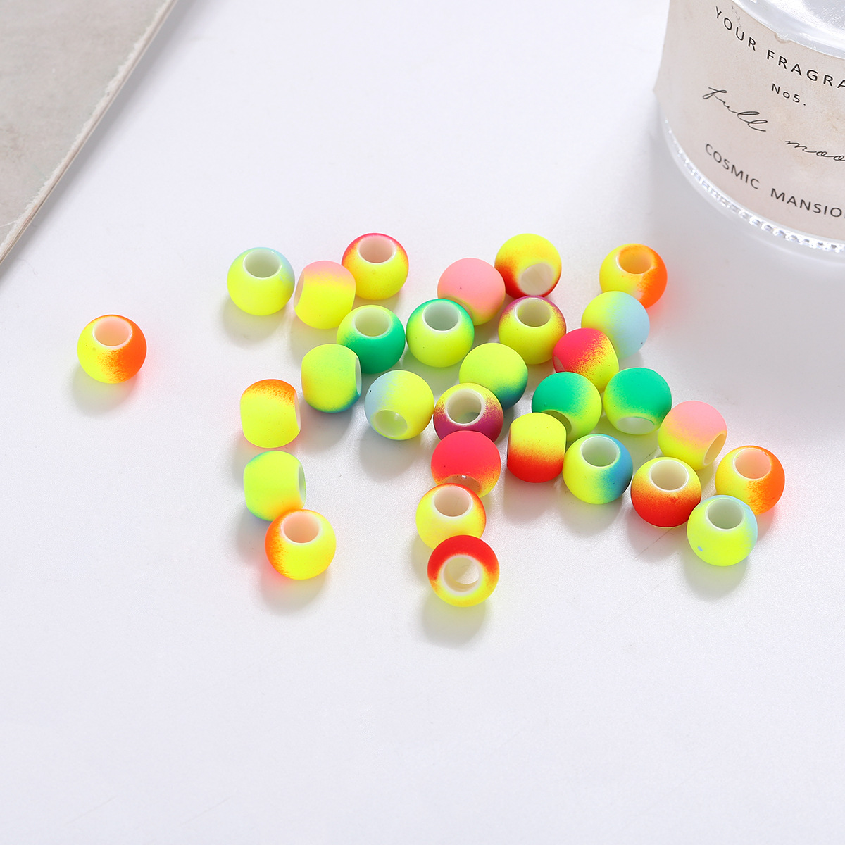 Reggae sucio trenza joyería peluca trenza cuentas de pelo decorativo esmerilado de plástico cuentas de agujeros grandes cuentas de joyería DIY