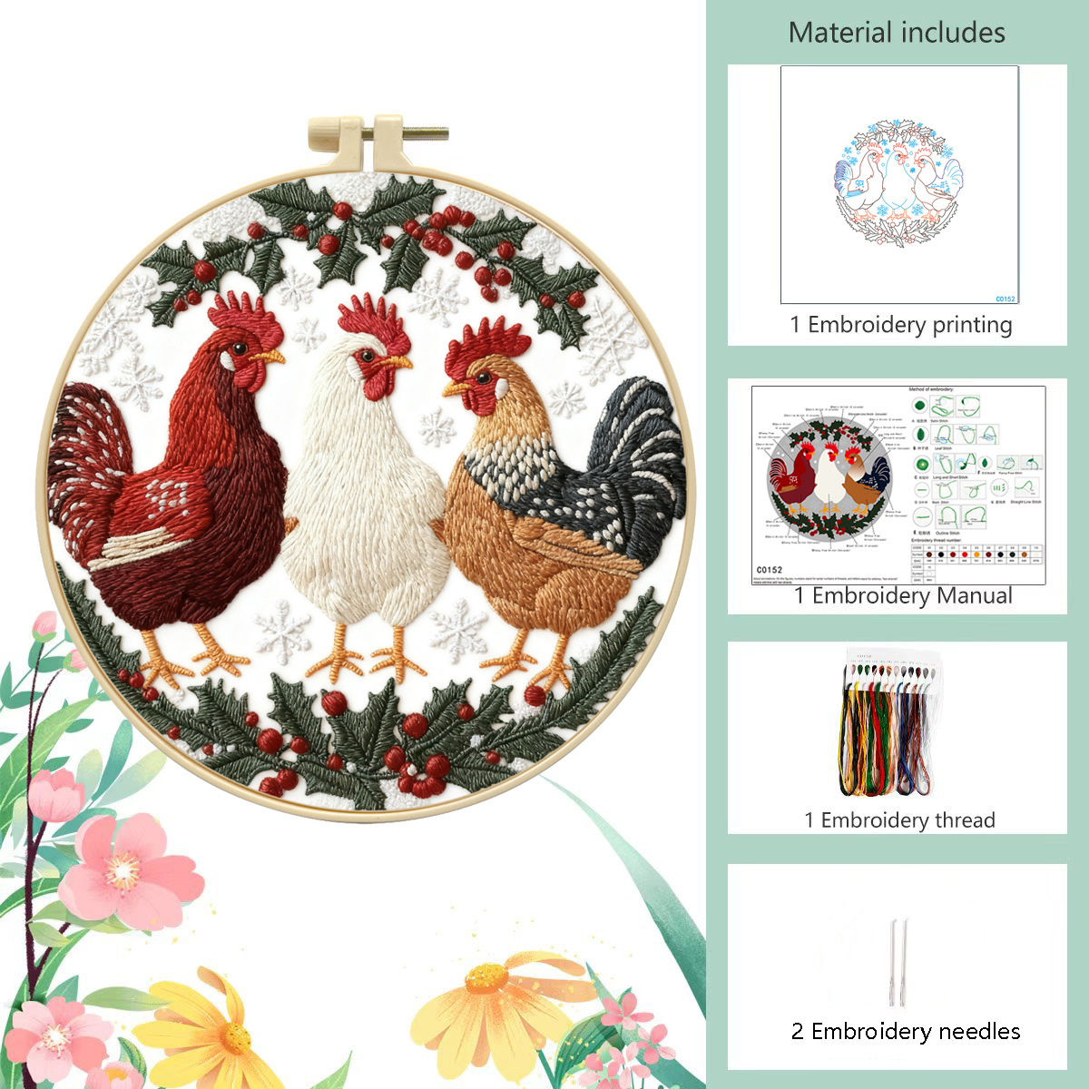 Tres pollos - paquete de materiales básicos