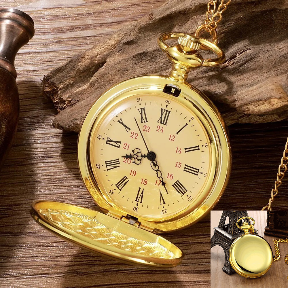 Delta Action Pocket Watch Game Peripheral Pocket Watch Polished Retro Small Alloy Arabic Numerals Men's Pocket Watch