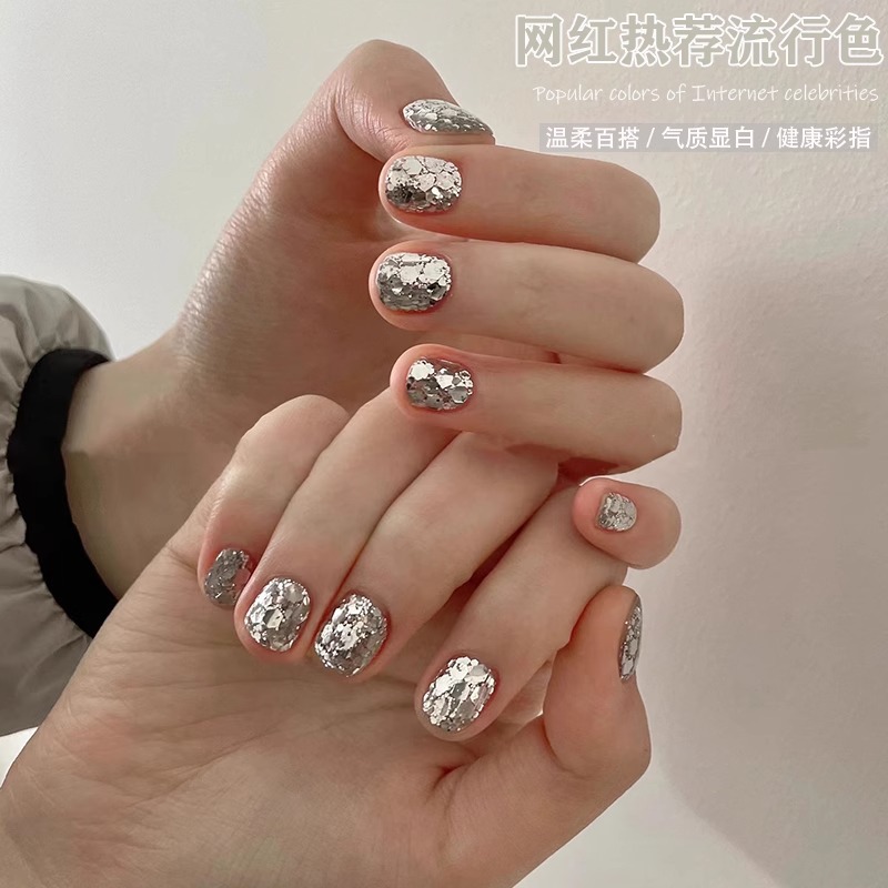 Explosive Large Sequin Glue Nail Polish Glue 2025 New Explosive Gold Sequin Whitening Toe Nail Salon Exclusive