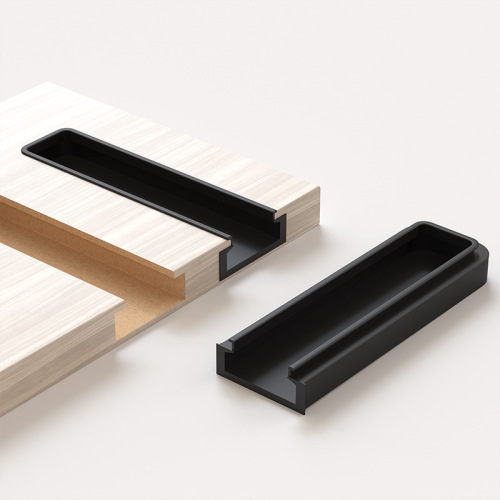 Wardrobe door invisible embedded handle simple cabinet door slotted hidden handle tatami embedded door handle