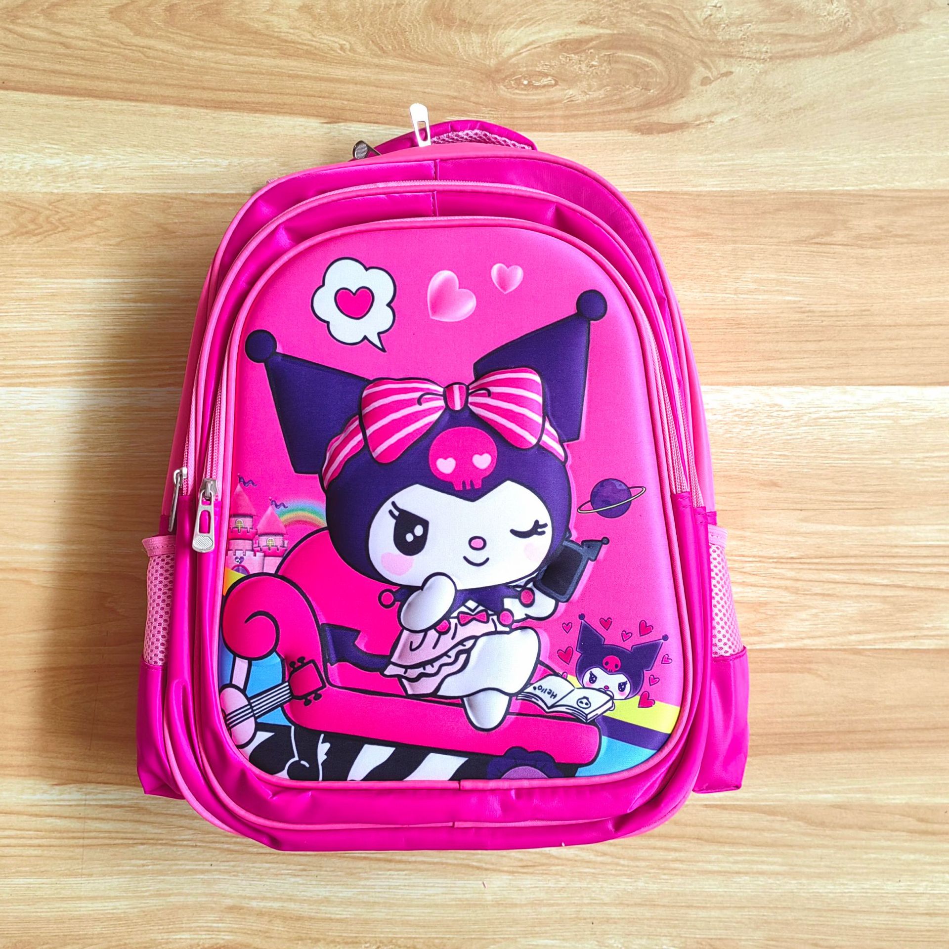 Nueva mochila escolar 3D de 16 pulgadas de gran capacidad, material de nailon, para niños y niñas de 1.º a 6.º grado.