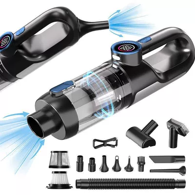 Car vacuum cleaner with super powerful suction, wireless handheld small portable vacuum cleaner for cars, with integrated suction and blowing functions