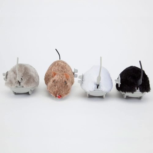 Cross-border Amazon best-selling new and unique clockwork plush mouse trick dog and cat pet toy that can run and wag its tail