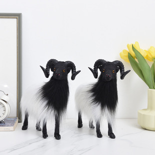 Simulation goat Xizang antelope static model animal doll props model simulation animal fur decorative crafts