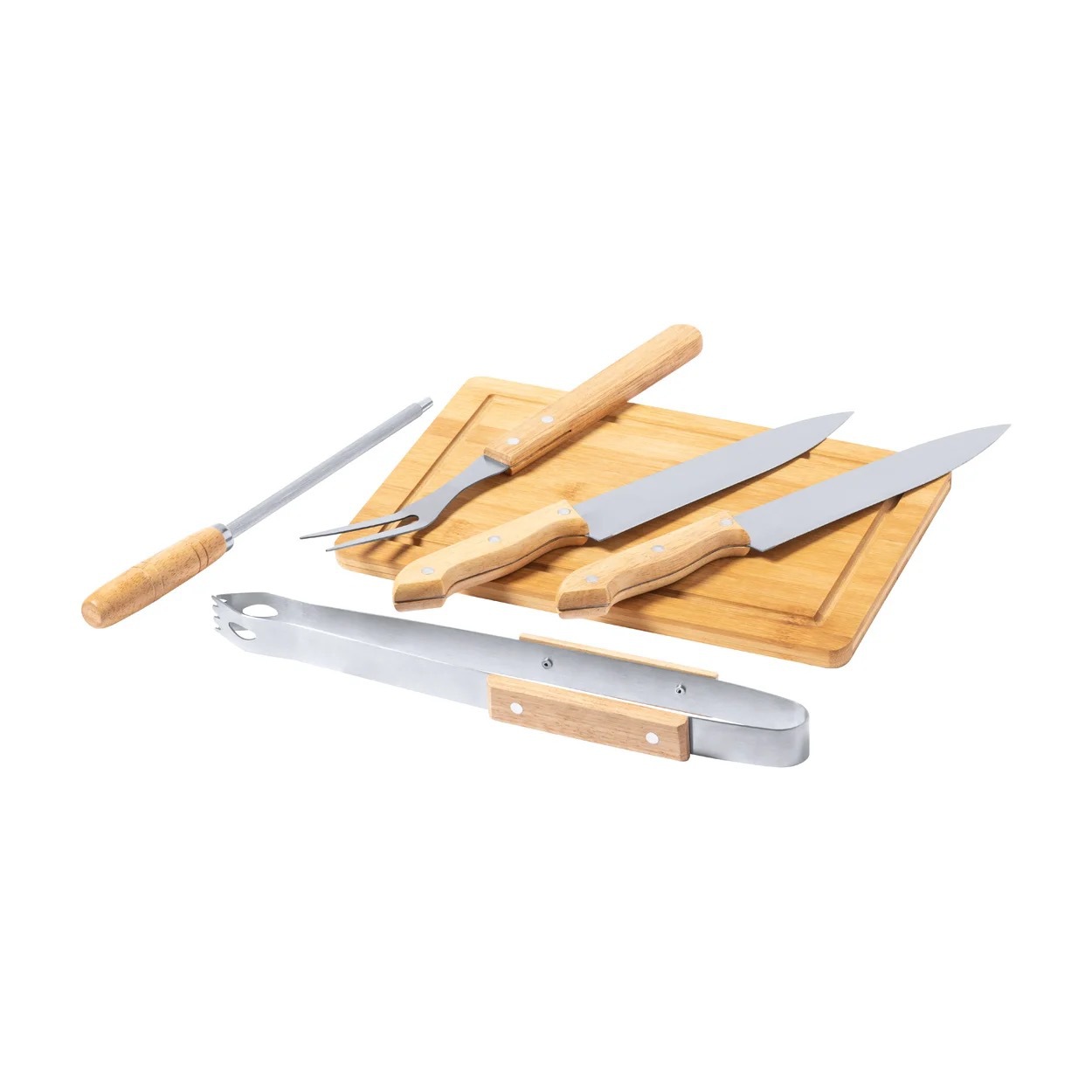 Amazon utensilios para hornear de acero inoxidable herramientas de picnic al aire libre tabla de cortar juego de cuchillo y tenedor barbacoa combinación de bolsa de tela juego