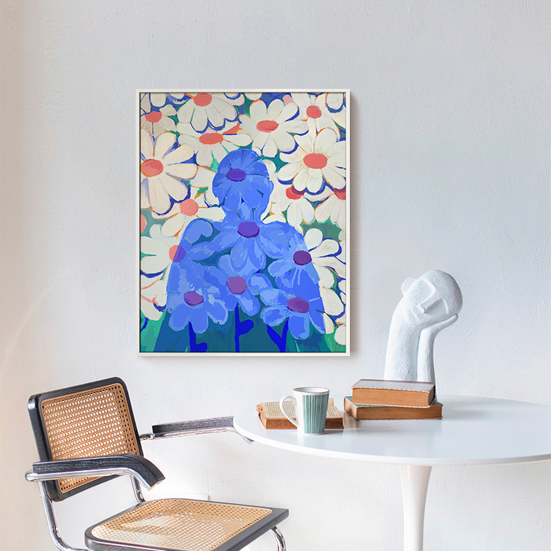 Nordic Simple Living Room Decorative Painting Modern Abstract Art Sofa Background Wall Hanging Painting Porch Wall Painting Sunflower