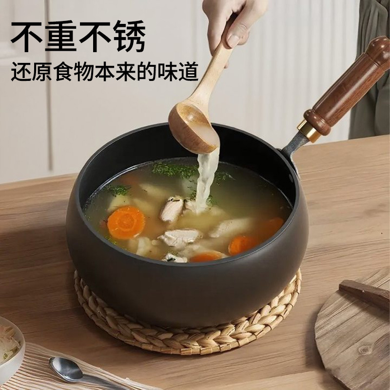 【卸売配送】槌目大腹鉄鍋 家庭用中華鍋 手打ち厚手無塗装中華鍋 ノンスティック中華鍋|undefined