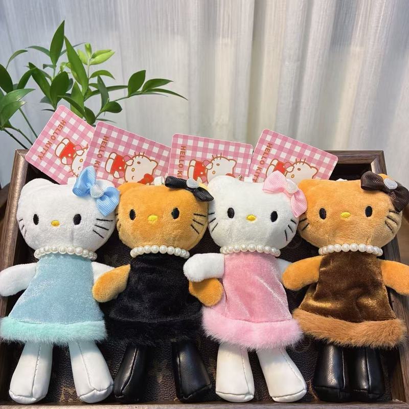新款小猫钥匙扣挂件可爱毛绒玩具长腿KT猫玩偶卡通娃娃机公仔批发|undefined