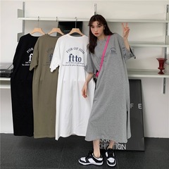 2024夏の韓国系の大きいサイズの女装はゆったりとしています。
