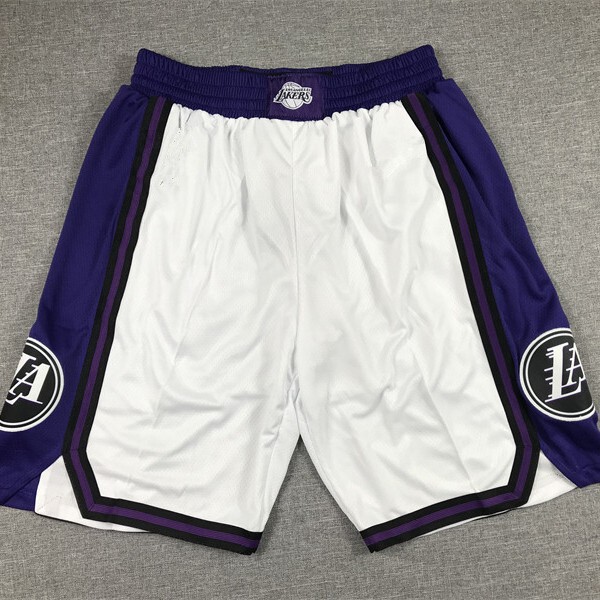 Cross-Border Foreign Trade American-Style In-Stock Wholesale Shorts 23 Models Lakers City Edition Embroidered Basketball Shorts Training Shorts
