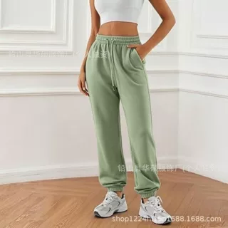 新品跨境爆款2026春秋季欧美男女时尚运动长裤休闲街头卫裤束脚裤
